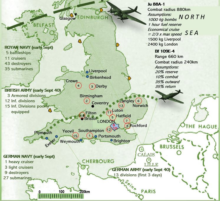 Strategic Battle of Britain Map
